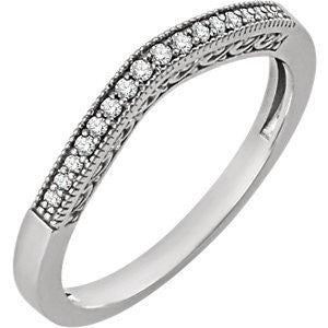 14K White 1-10 CTW Diamond Band