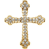 14K Yellow Cross Pendant Mounting