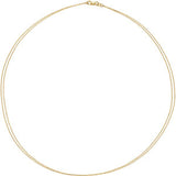 14K Yellow Double Strand 18" Chain