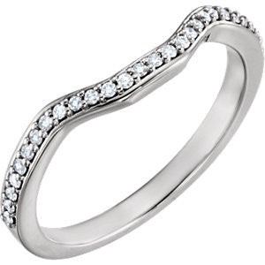 14K White 1-6 CTW Diamond Band