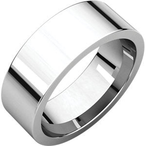 Sterling Silver 7mm Flat Comfort Fit Band