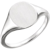 Continuum Sterling Silver 11x9mm Signet Ring