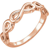 14K White Stackable Infinity-Inspired Ring