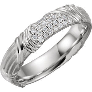 Platinum 1/4 CTW Diamond Sculptural-Inspired Band