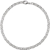 Sterling Silver 6.75mm Flat Cable 7" Chain