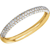 14K White 3-8 CTW Diamond Pavé Anniversary Band