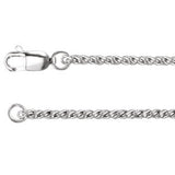 Sterling Silver 16" Reverse Rope Chain