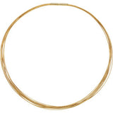 14K Yellow 10-Stand Spiral 17" Chain