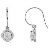 14K White 3-8 CTW Diamond Earrings