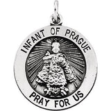 14K Yellow 22mm Round Infant of Prague Medal