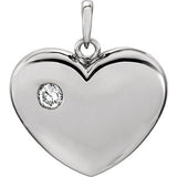 Sterling Silver 1/6 CTW Diamond Heart Pendant