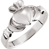 14K Yellow 8.5mm Claddagh Ring Size 7