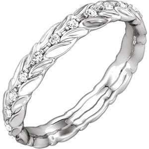 Platinum 1-5 CTW Diamond Sculptural-Inspired Eternity Band Size 7