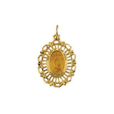 14K Yellow 21.5x15mm Our Lady of Guadalupe Medal