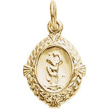 14K Yellow 12x9mm St. Christopher Medal