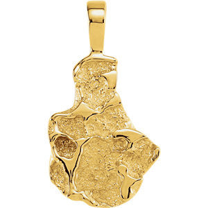 14K Yellow Nugget Pendant