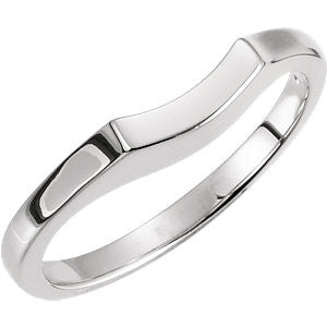 14K White Band for 3.4mm Engagement Ring