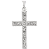 14K Yellow 18x12mm Design Cross Pendant