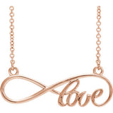 14K Rose Love Infinity-Inspired 17" Necklace