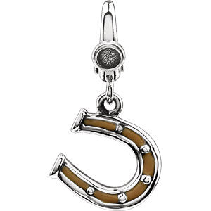 Enamel Horse Shoe Charm