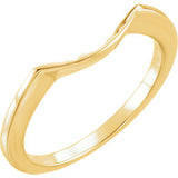 14K Yellow Band for 8.8mm Engagement Ring