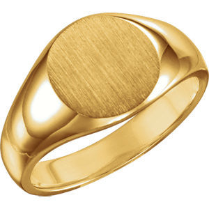 10K Yellow 13mm Men's Signet Ring