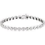 14K White 2 CTW Diamond Line 7.25" Bracelet