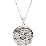 Sterling Silver Water Baptism 14" Necklace