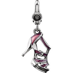 Sterling Silver High Heel Enameled Charm