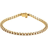 14K Yellow 2 1-8 CTW Diamond Line Bracelet