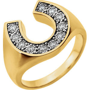 14K Two-Tone 1-4 CTW Diamond Men's Ring