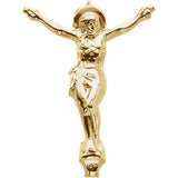 14K Yellow 29x21mm Crucifix Pendant