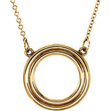 14K Yellow Circle 16" Necklace