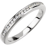 14K White 1-5 CTW Diamond Band for 4.8mm Engagement Ring