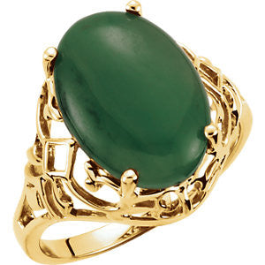 Nephrite Jade Openwork Ring