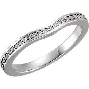 14K White 1-6 CTW Diamond Band