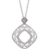 Sterling Silver 1-6 CTW Diamond 18" Necklace