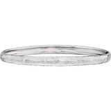 14K Rose 5.1mm Hammered Bangle Bracelet