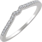 14K White 6.5mm Round Twist Engagement Ring Mounting