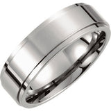 Titanium 7mm Ridged Band Size 12.5