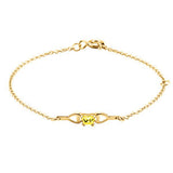 10K Yellow February Birthstone Bracelet