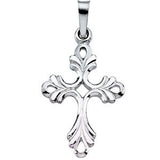 14K Yellow 19.5x15mm Design Cross Pendant