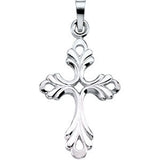 14K Yellow 19.5x15mm Design Cross Pendant