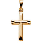 14K Yellow 19x12.5mm Hollow Cross Pendant