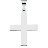 14K White 15.5x14mm Greek Cross Pendant