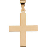 14K White 15.5x14mm Greek Cross Pendant