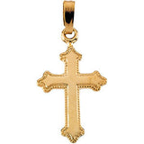 14K Yellow 13x9mm Children's Cross Pendant