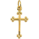 14K White 14x10mm Cross Pendant