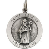 14K Yellow 15mm Round St. Patrick Medal