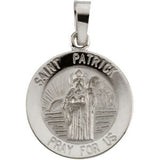 14K Yellow 15mm Round St. Patrick Medal